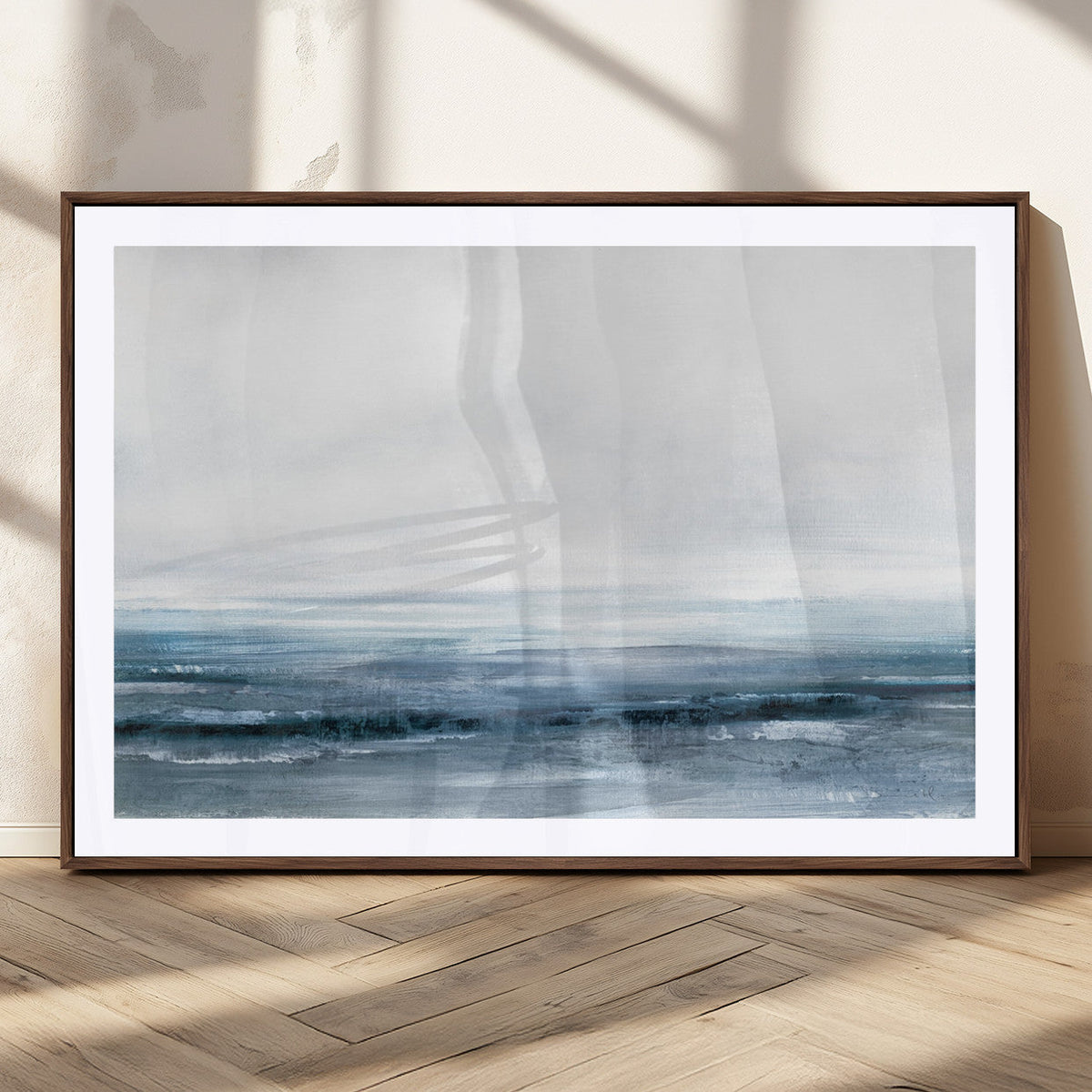 Blue Ocean Abstract Artwork Wall Art Canvas Print