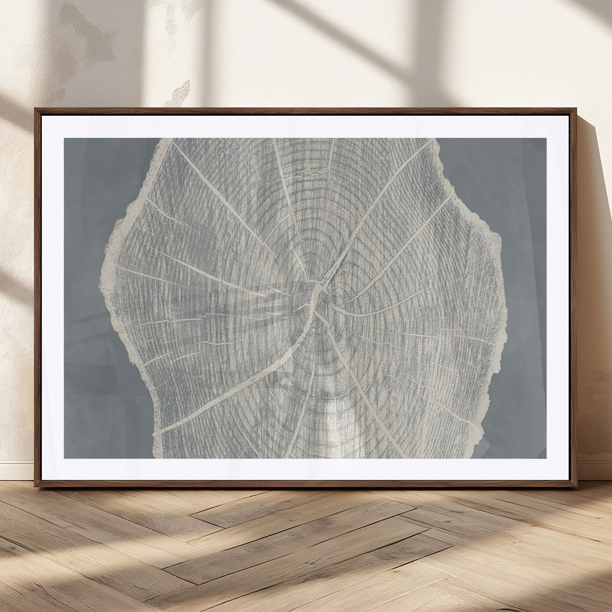 Abstract Tree Ring Wall Art Canvas Print – Nature-Inspired,
