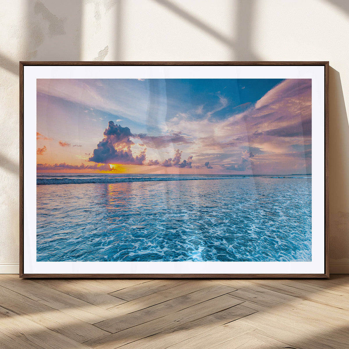 Ocean Sunset Canvas Wall Art Print – Tranquil Seascape