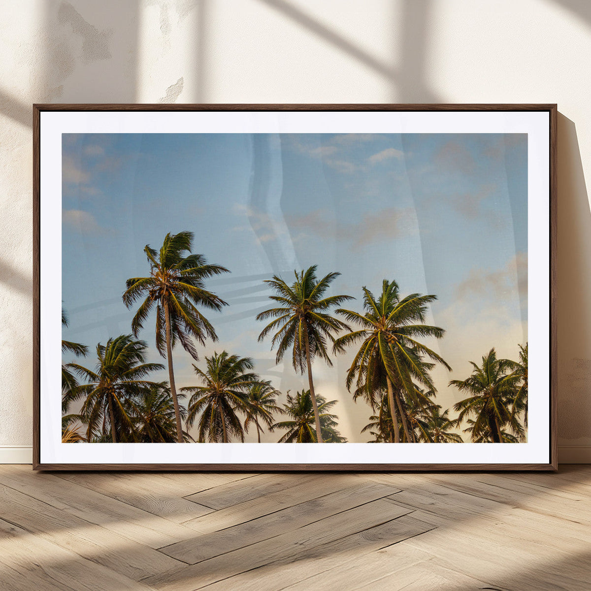 Palm Trees Wall Art Canvas Print – Framed Tropical Vibes Art