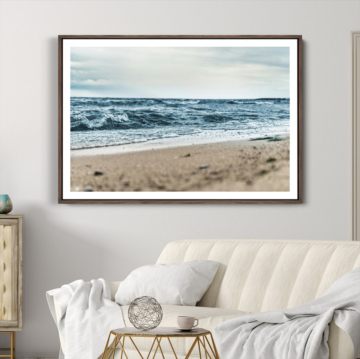 Ocean Wall Art Canvas Print – Moody Coastal Seascape Scene