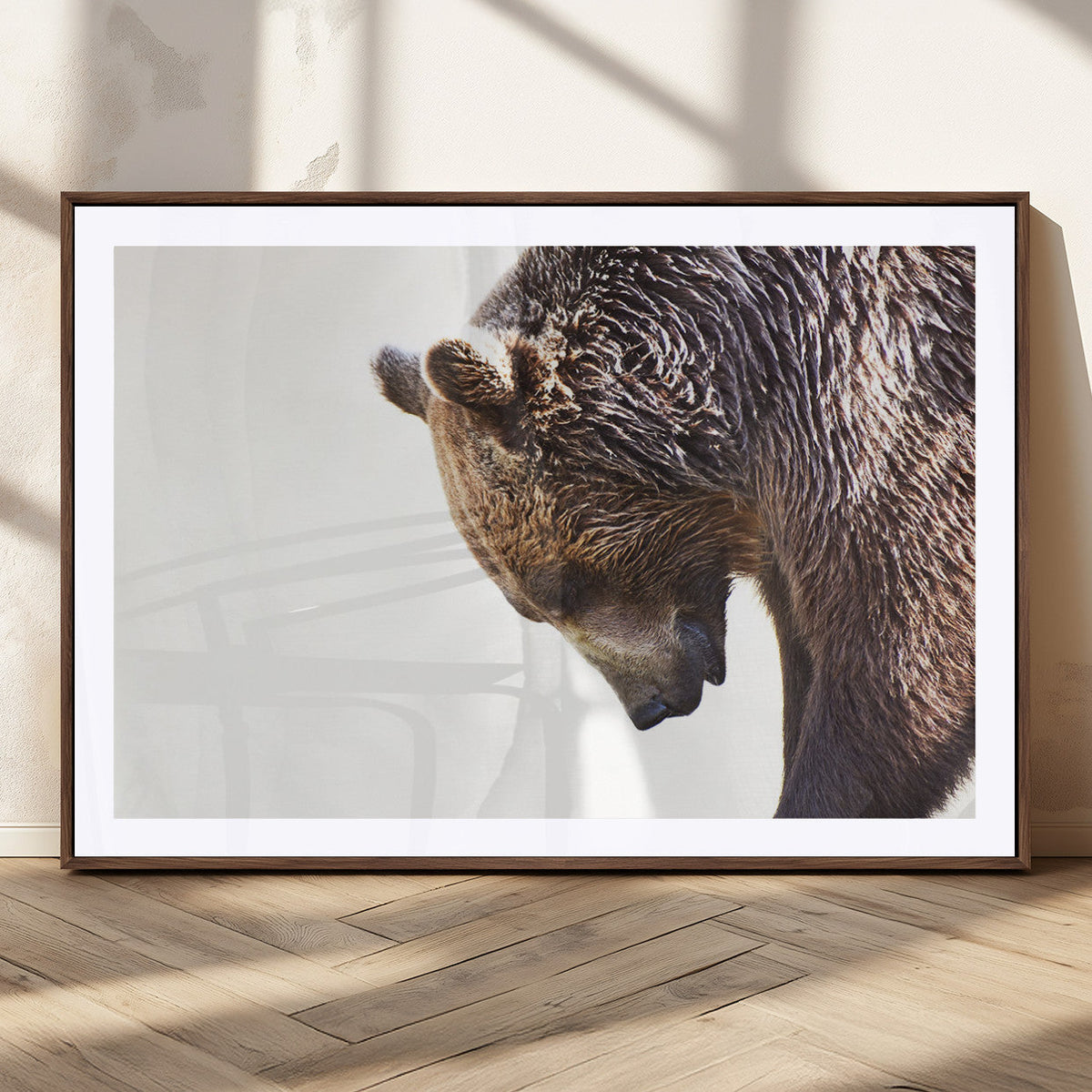 Grizzly Bear Canvas Wall Art Print – Framed Wildlife Nature