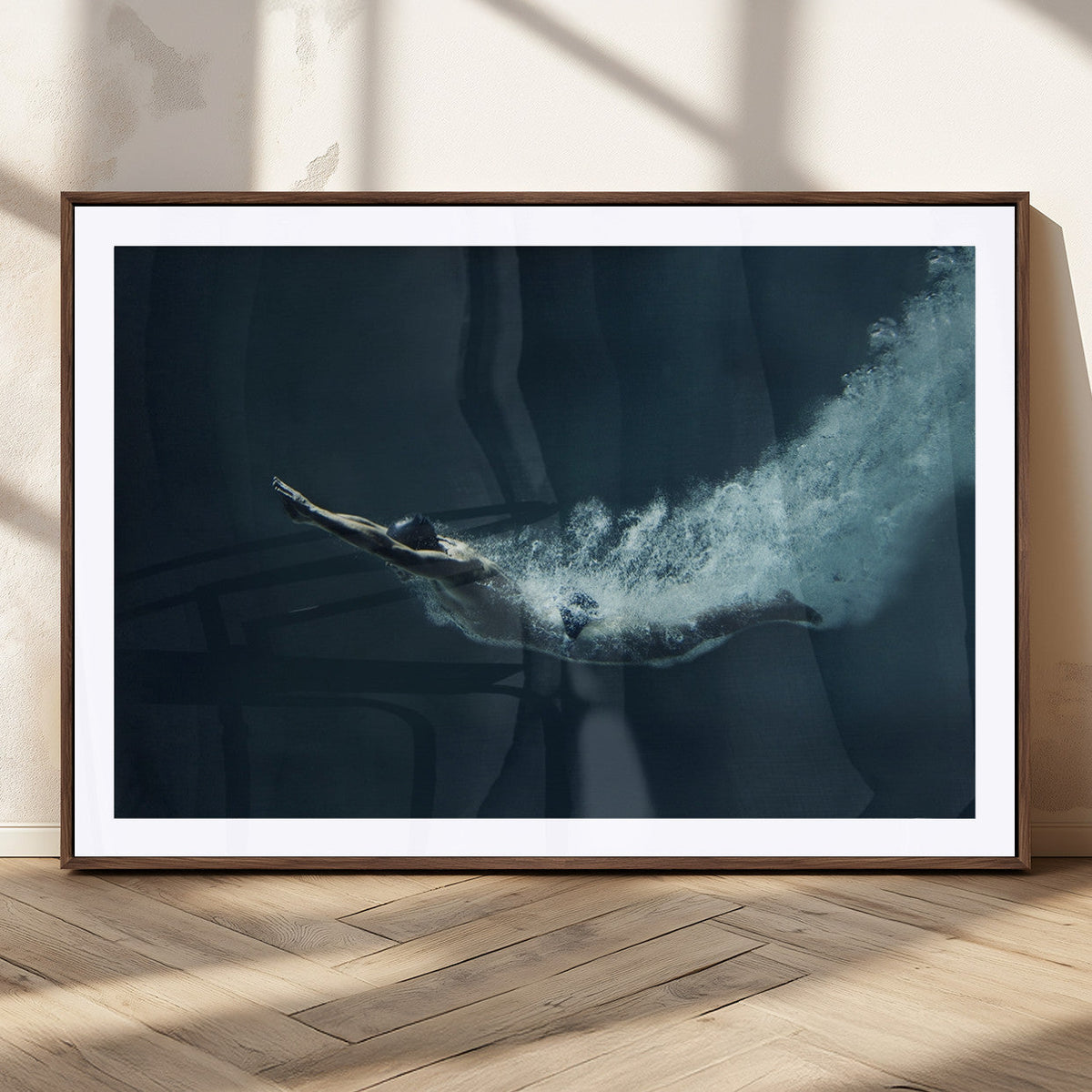 Swimmer Wall Art Canvas Print