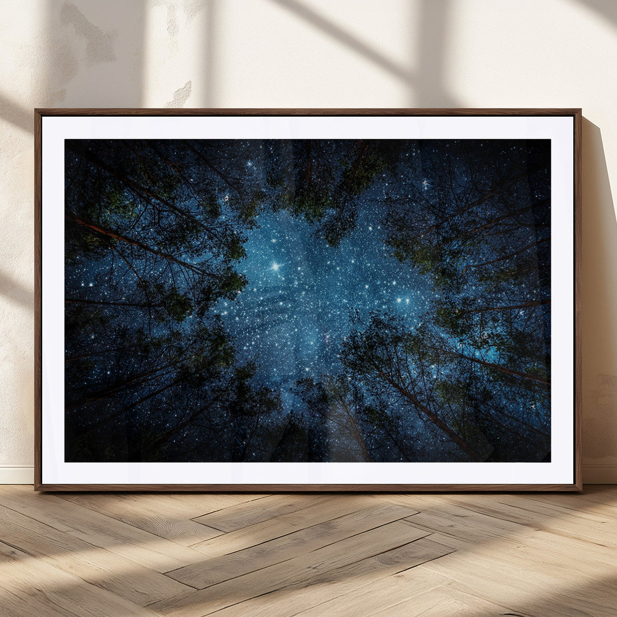 Forest and Stars Wall Art Canvas Print
