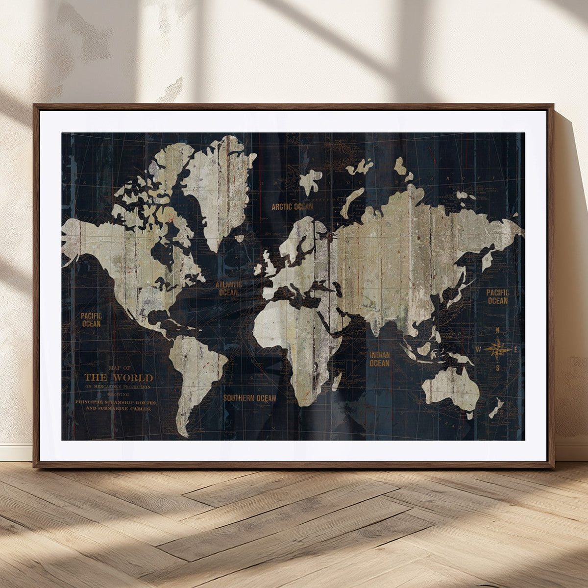 World Map Canvas Print – Detailed Map of the World Wall Art