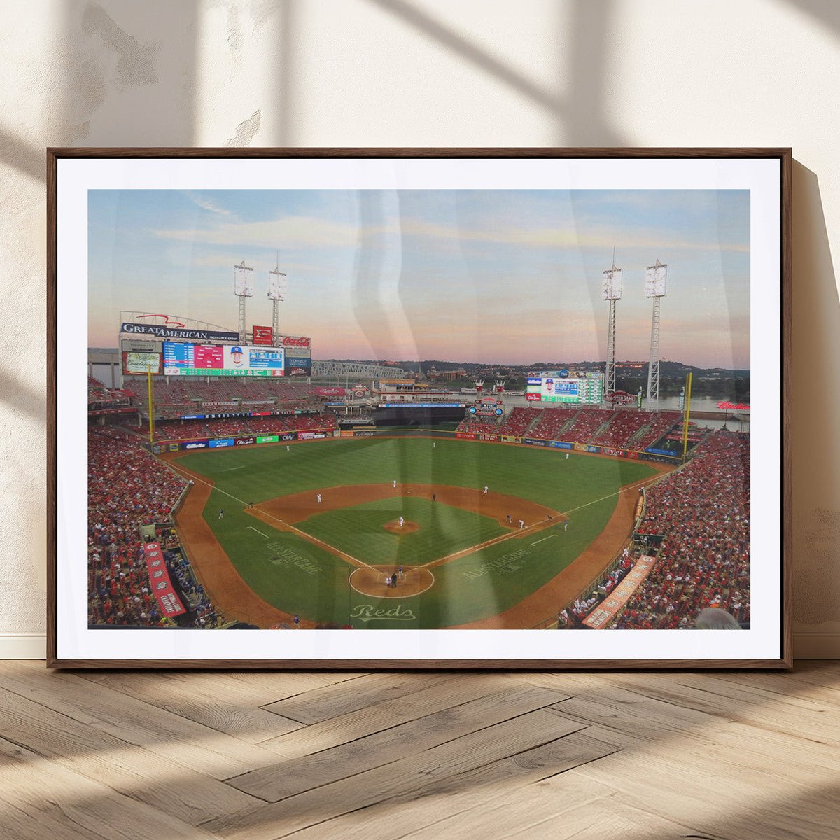 Cincinnati Reds Baseball Print Canvas- Cincinnati