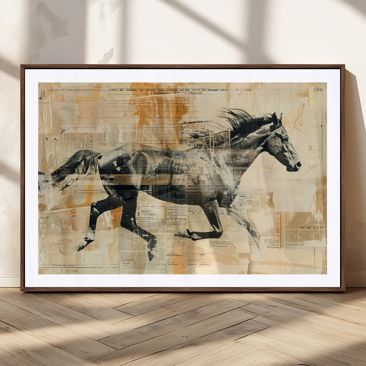 Chines Style Running Horse Western Wall Art | Farmhouse Wall