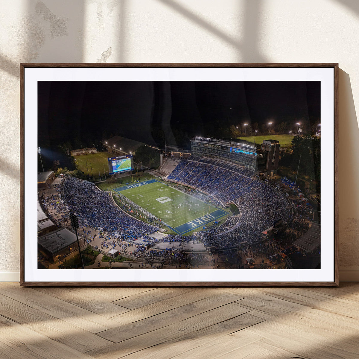 Duke University Blue Devils Football Print Canvas - Durham