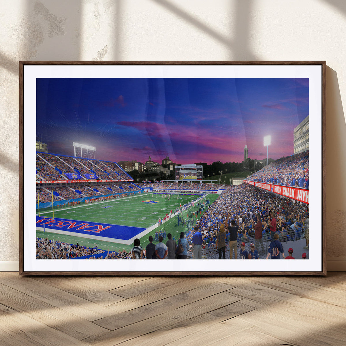 University of Kansas Jayhawks Football Team Print Canvas-