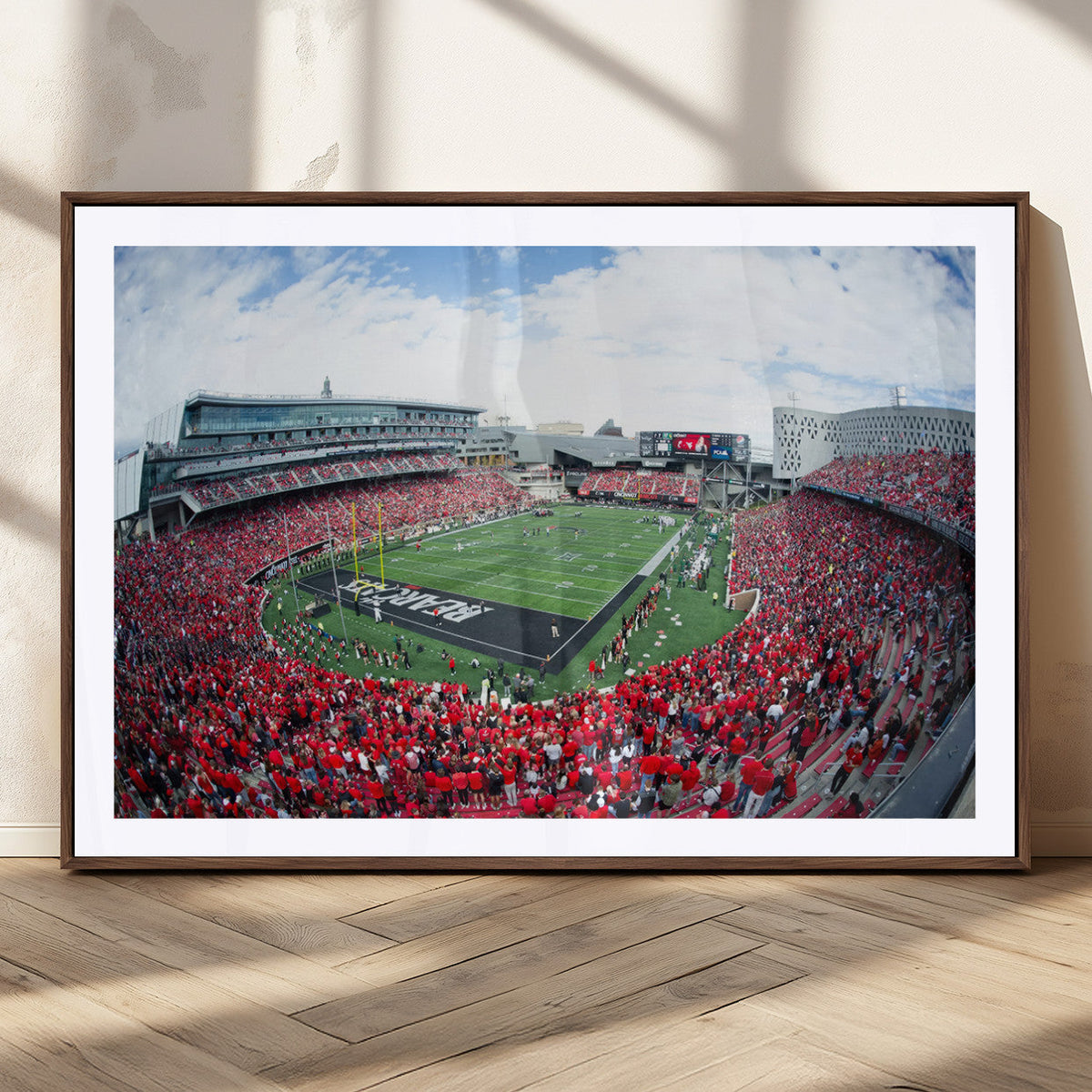 Cincinnati Bearcats Football Team Print - Nippert Stadium Wall Art Canvas Print