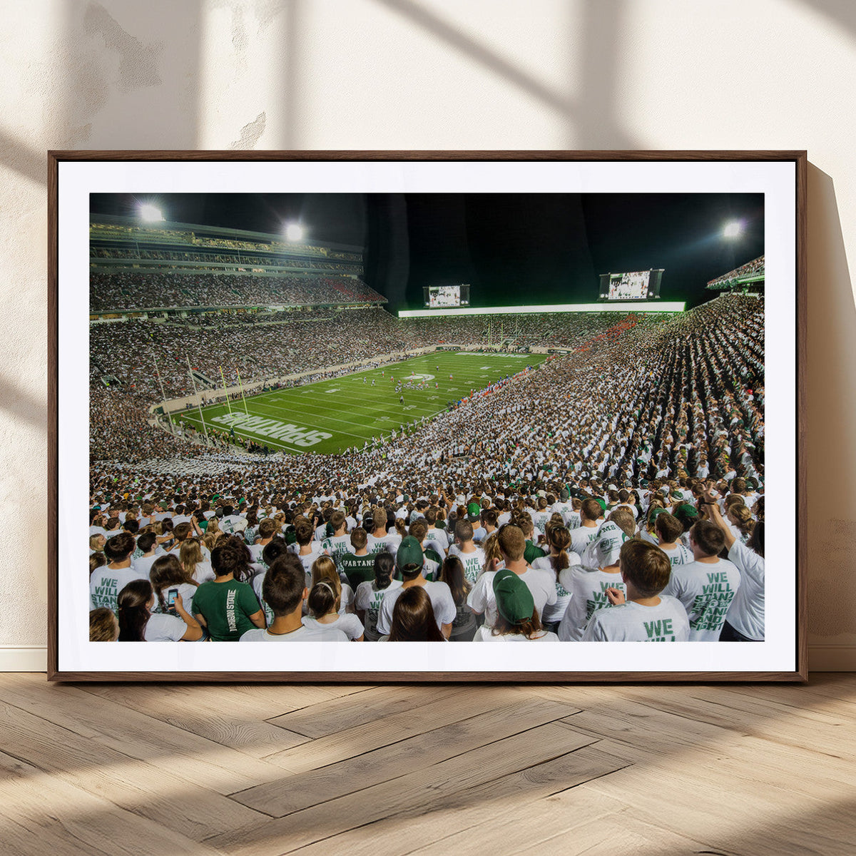 Michigan State Spartans Football Canvas Print - East Lansing