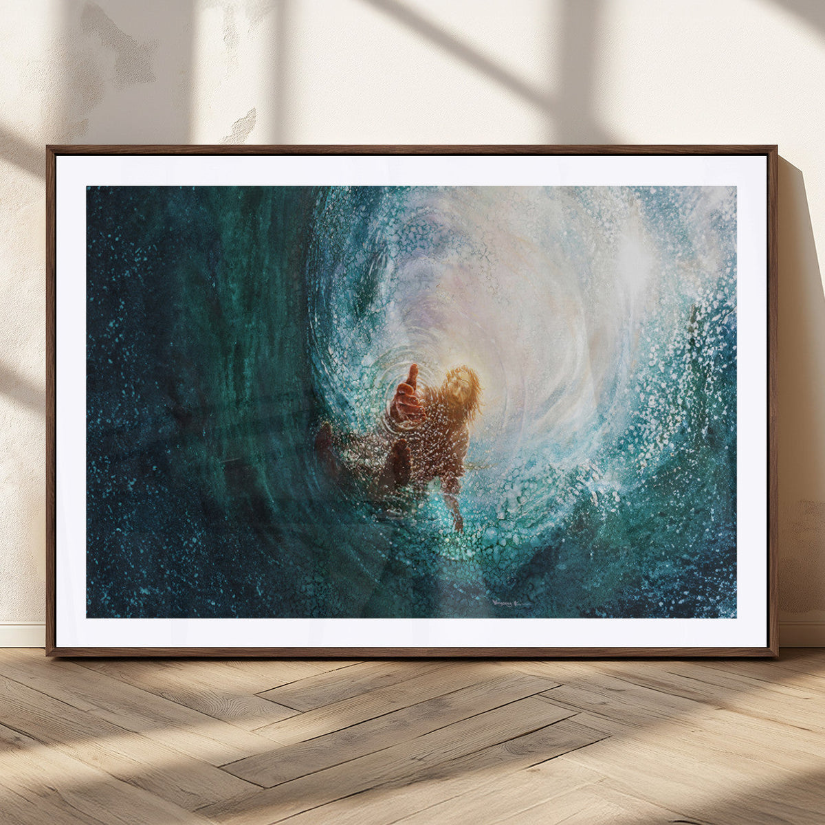 Powerful Jesus Canvas Print - Hand of Salvation,