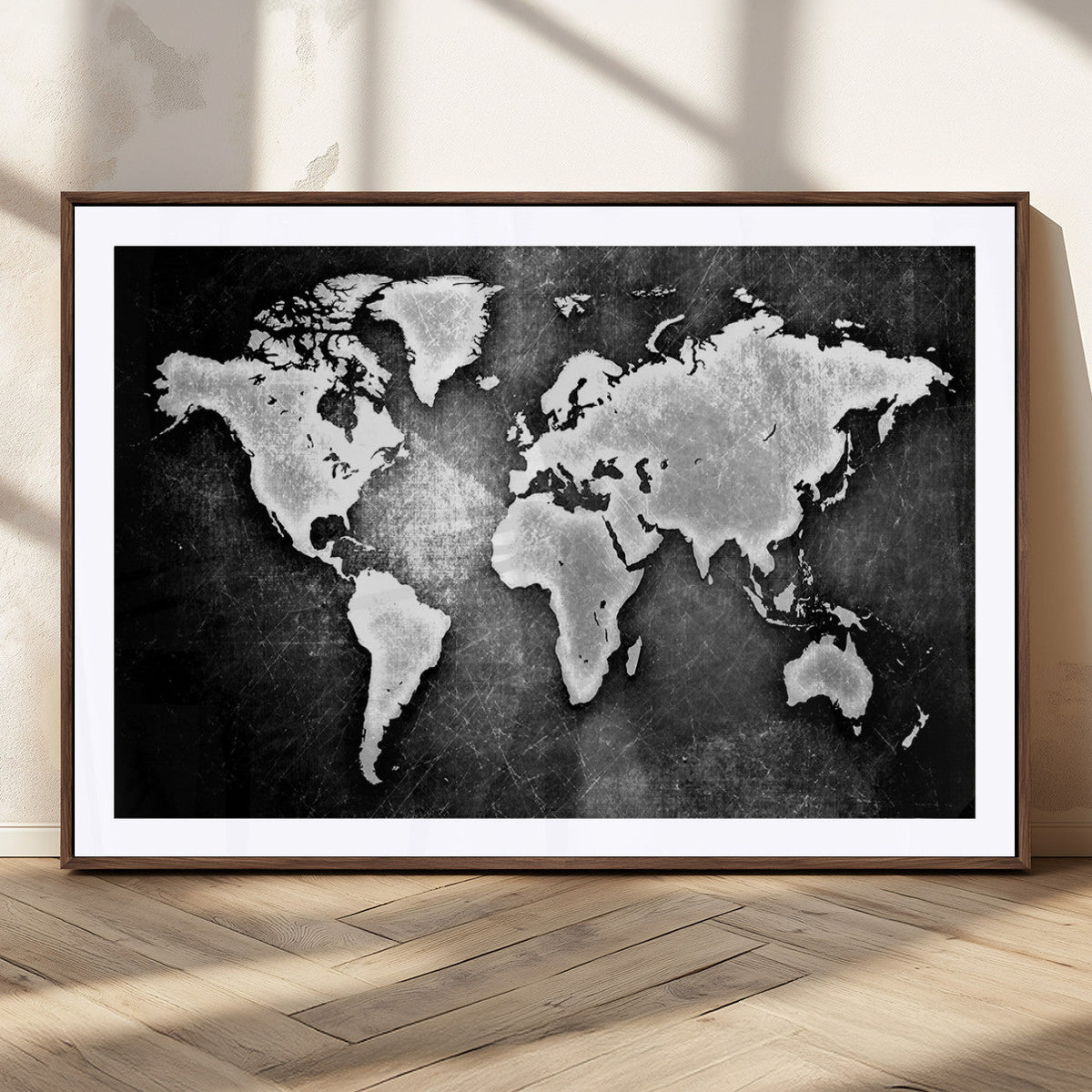World Map Wall Art Canvas Print – Framed Wall Art for