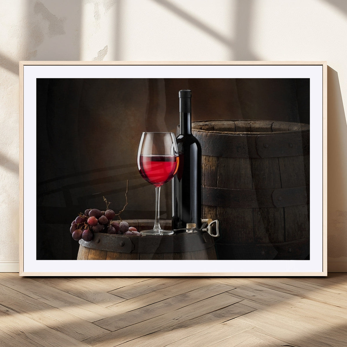 Red Wine and Bottle Canvas Print