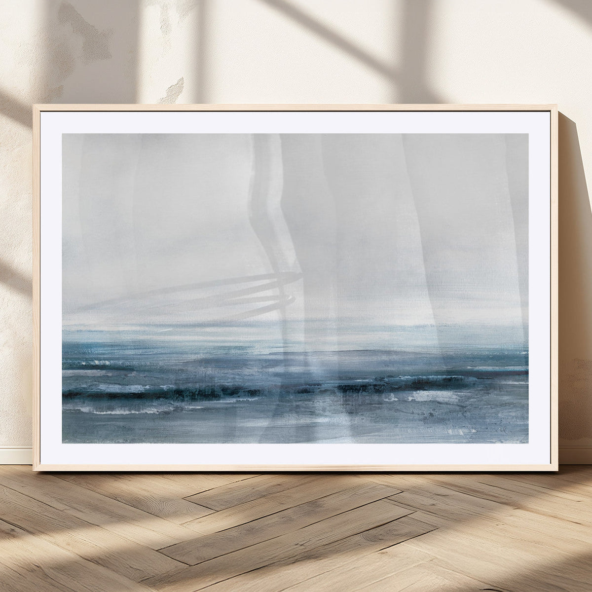 Blue Ocean Abstract Artwork Wall Art Canvas Print
