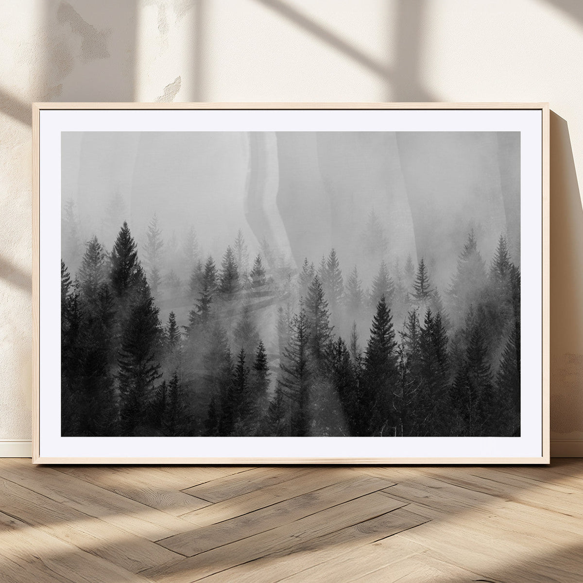 Fogy Forest Canvas Wall Art Print - Mountain Wall Art with