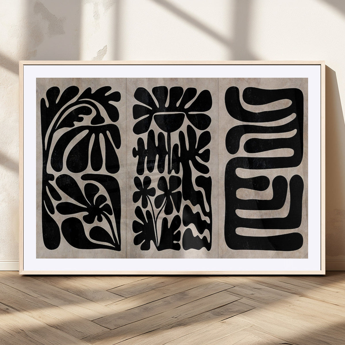 Canvas Print Wall Art Abstract Art Boho, Framed Boho Art