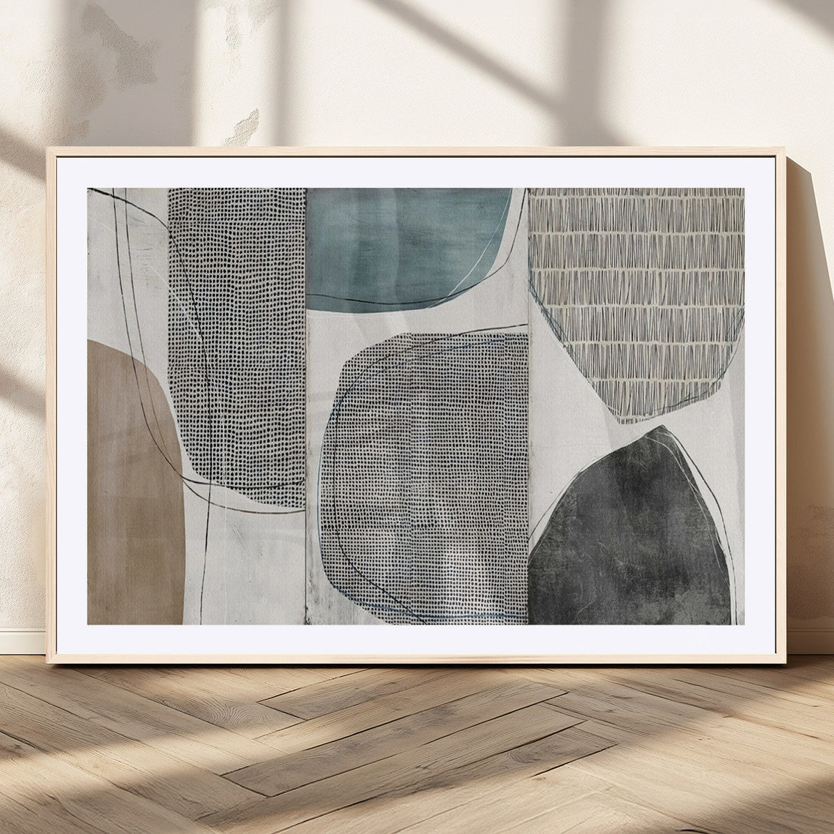Canvas Print Wall Art Abstract Art Boho, Framed Boho Decor