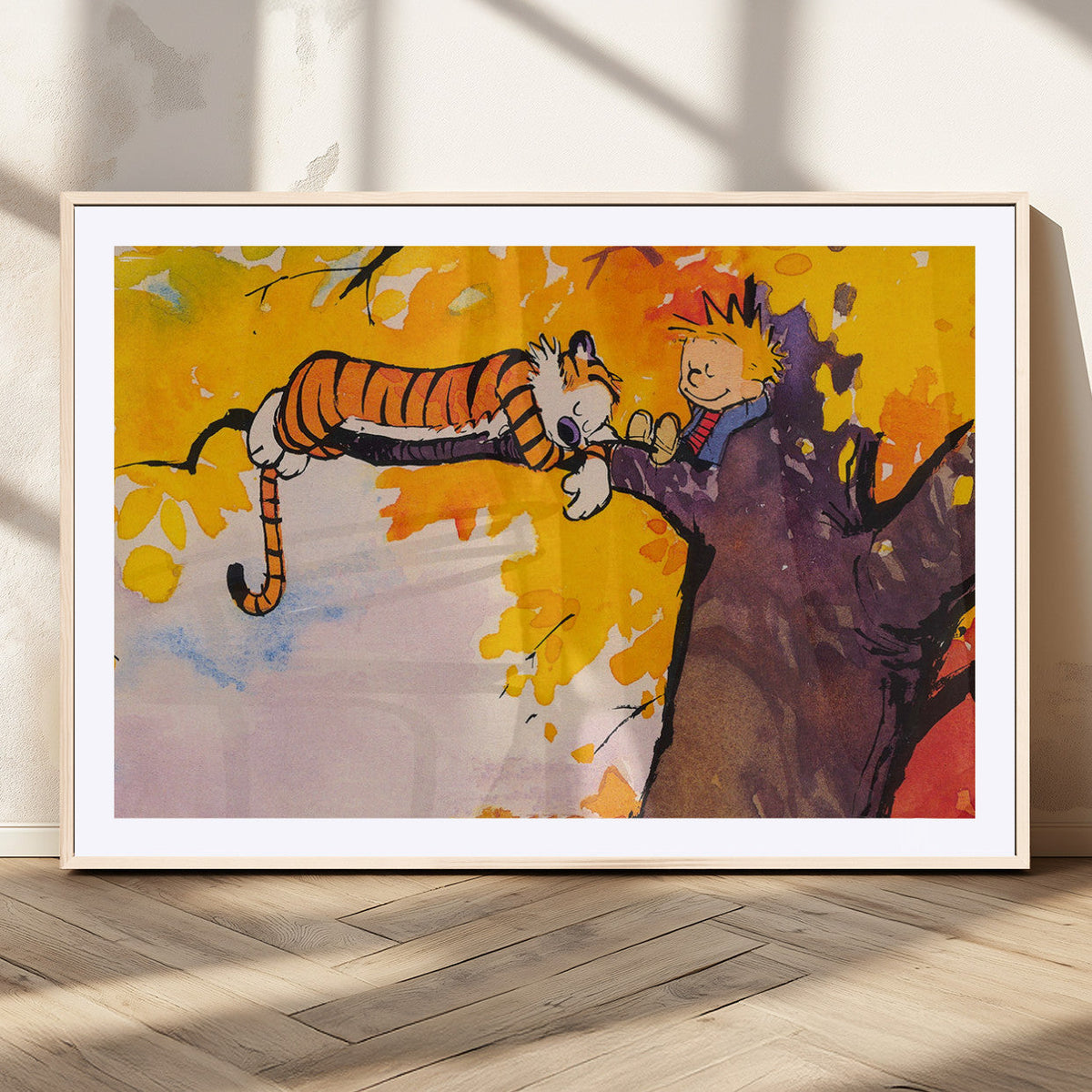 Calvin and Hobbes Tree Scene Canvas Print | 3 Panel Large
