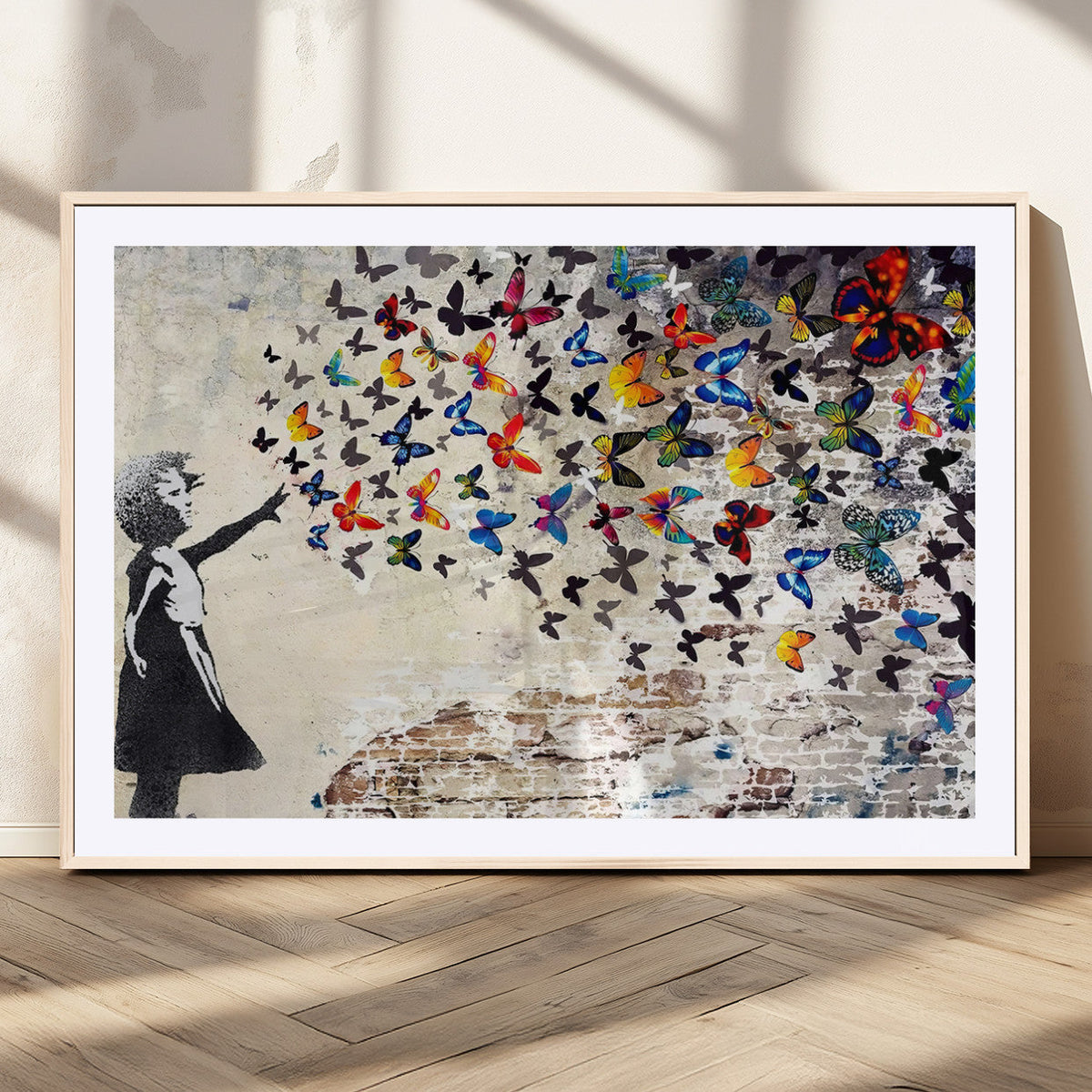 Banksy Graffiti Wall Art Canvas Print: Girl Releasing