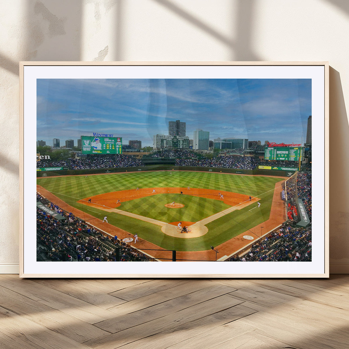 Wrigley Field Chicago Cubs Panoramic Canvas Print –
