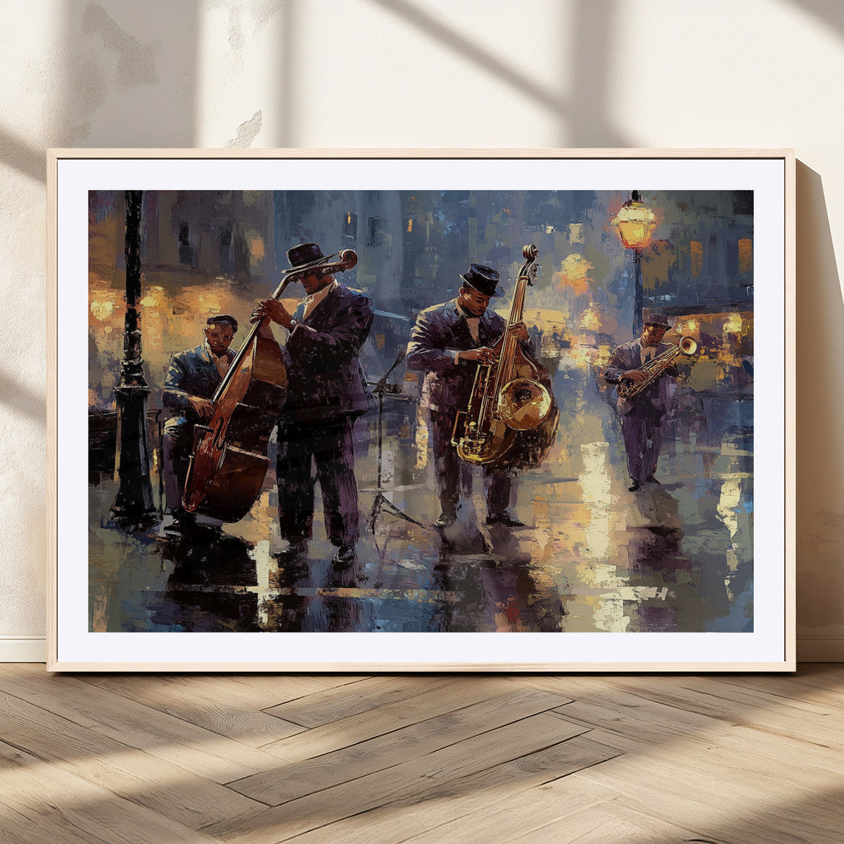 Afro Abstract Jazz Music Wall Art Canvas Print – Colorful