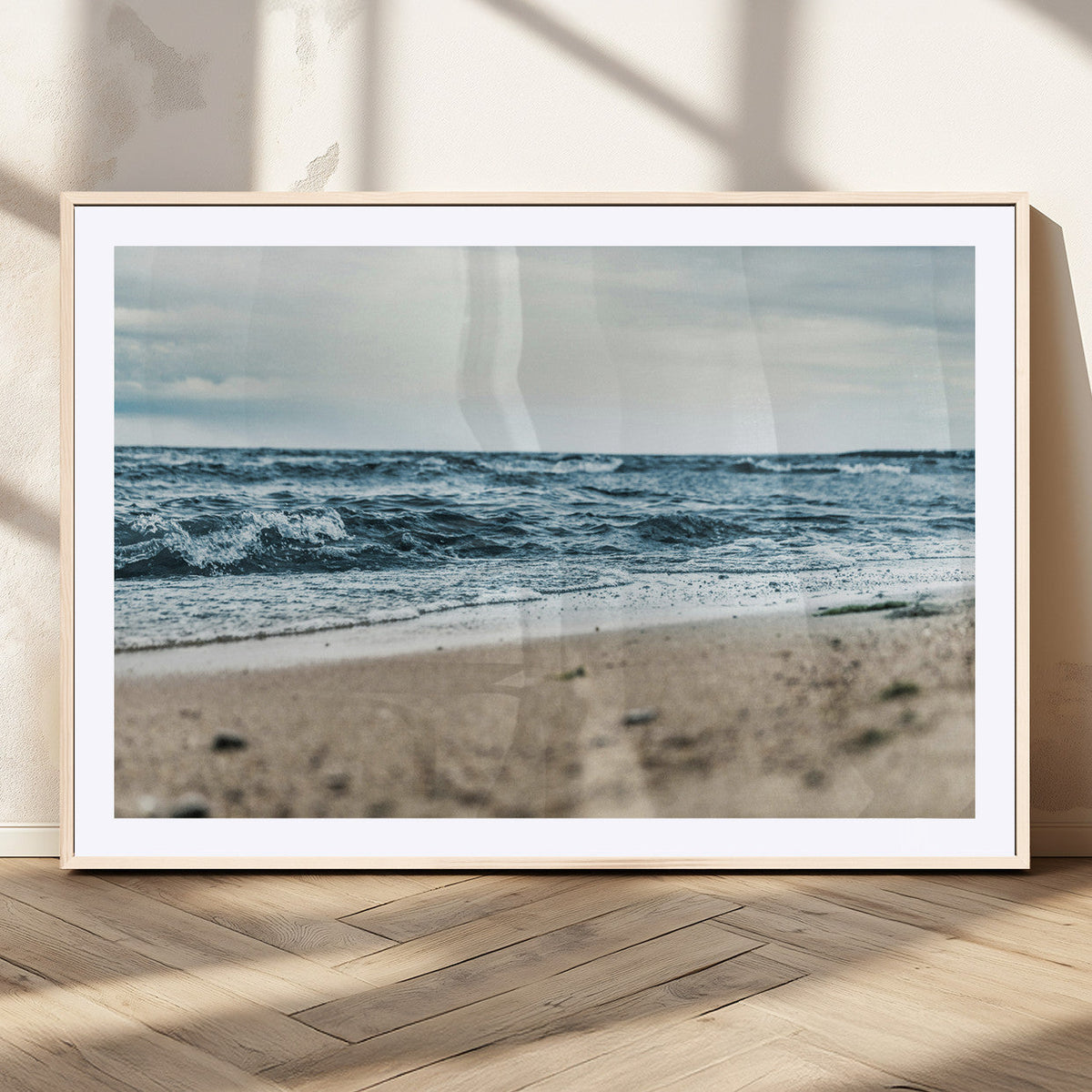 Ocean Wall Art Canvas Print – Framed Moody Seascape Coastal