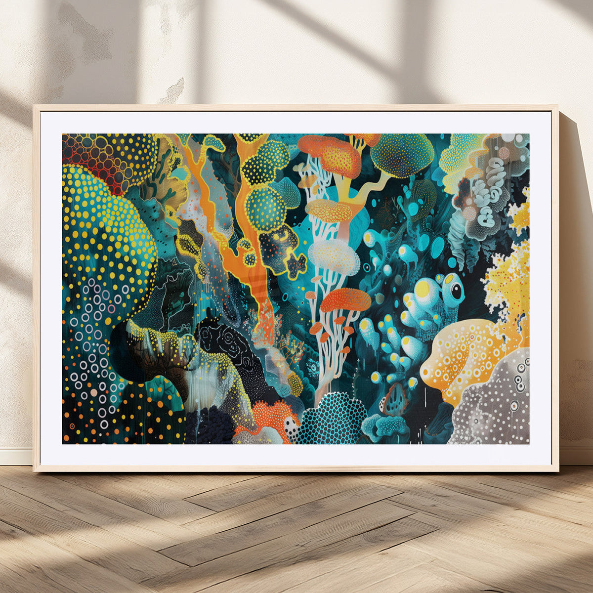 Vivid Underwater Coral Reef Wall Art Canvas Print,