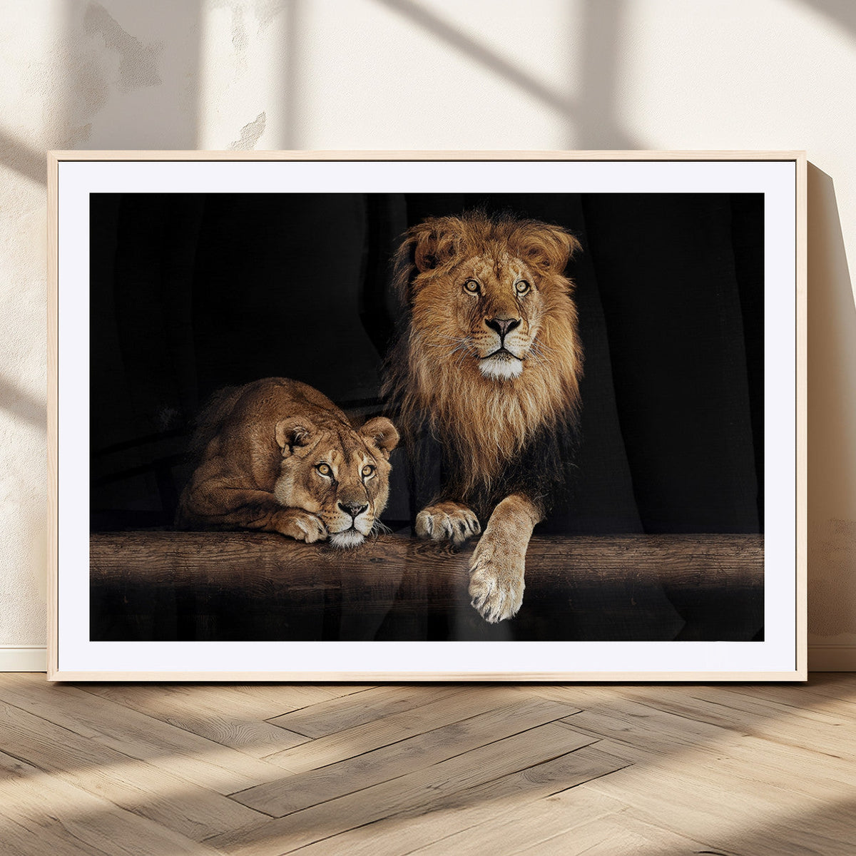 Lion Canvas Wall Art – Majestic Animal Print Artwork for
