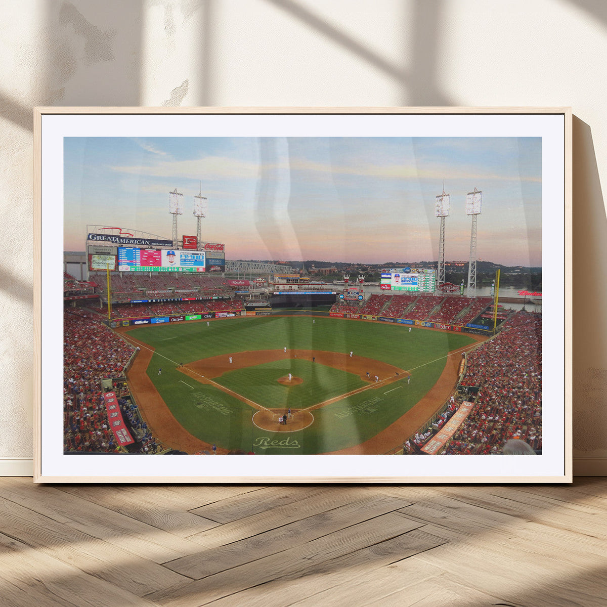 Cincinnati Reds Baseball Print Canvas- Cincinnati