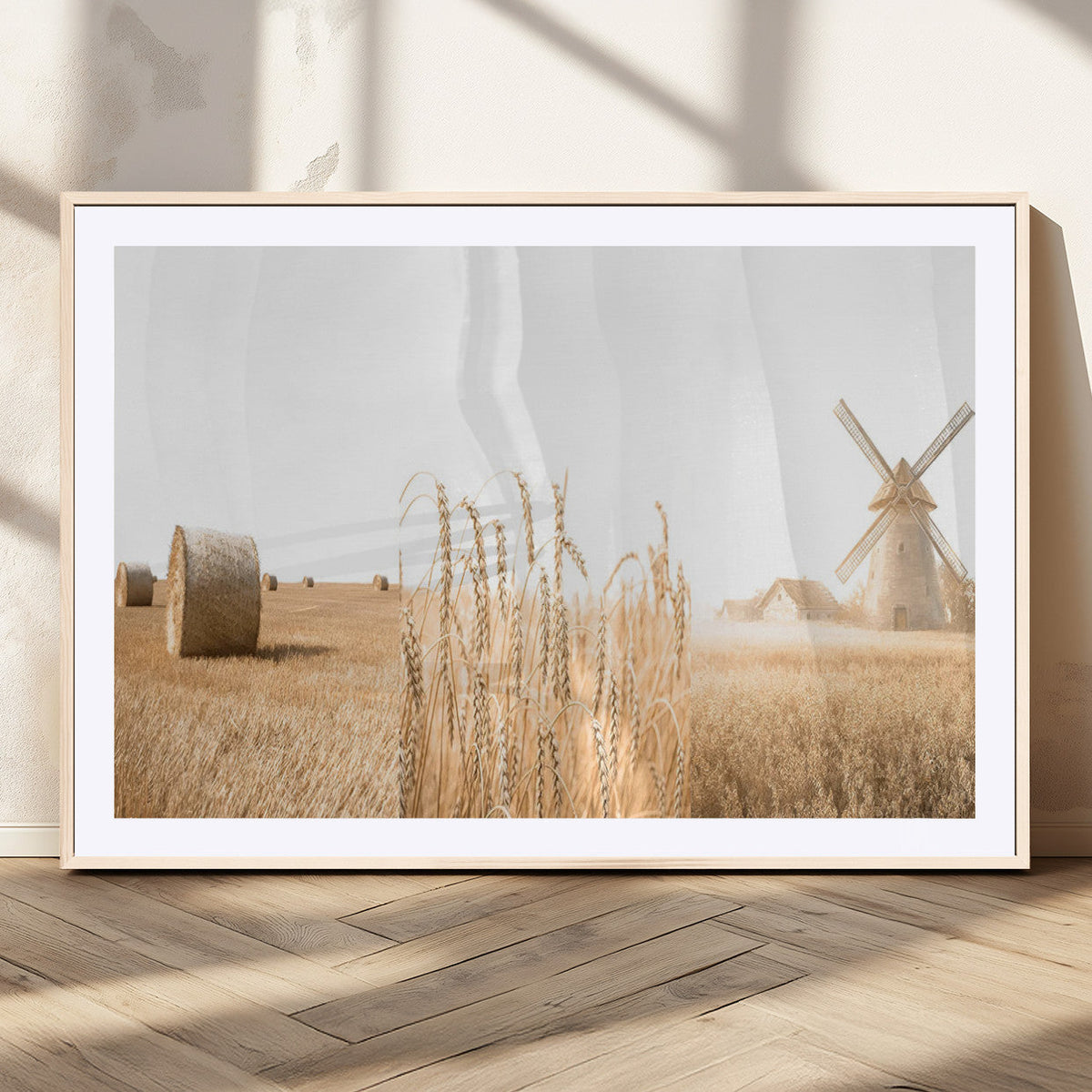 Vintage Farmhouse Triptych Wall Art – Giclée Canvas