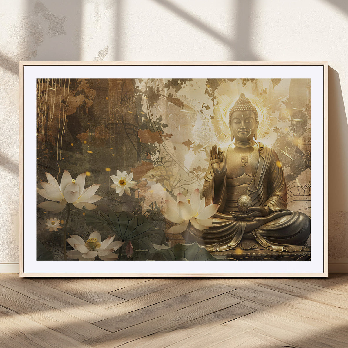 Zen Buddha Wall Art Canvas Print | Peaceful Meditation Decor