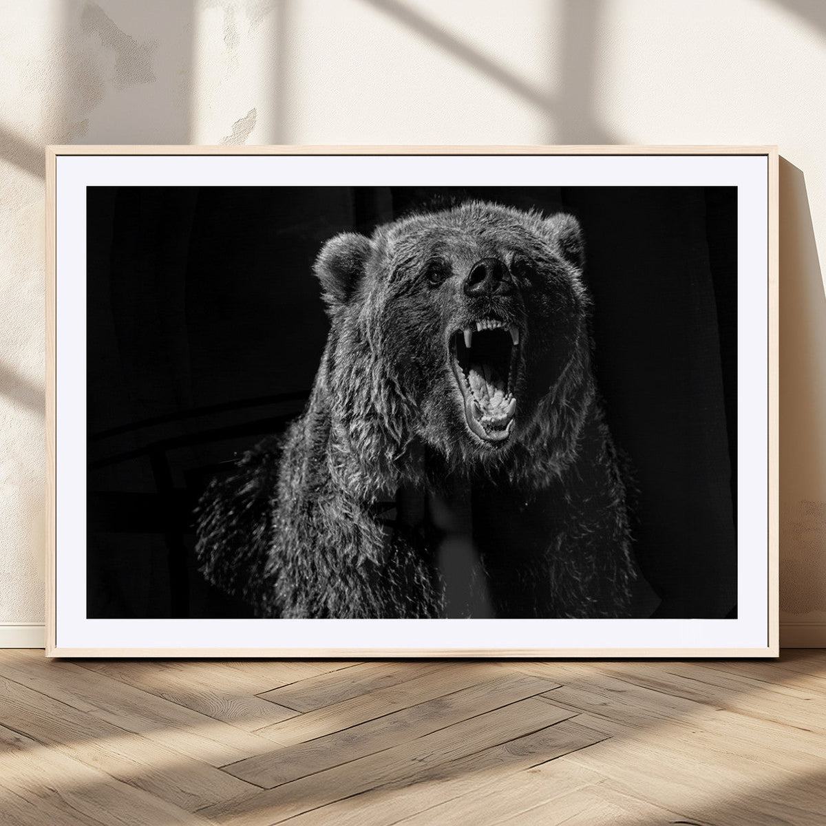 Bear Canvas Print | Wildlife Wall Art for Cabin Decor |