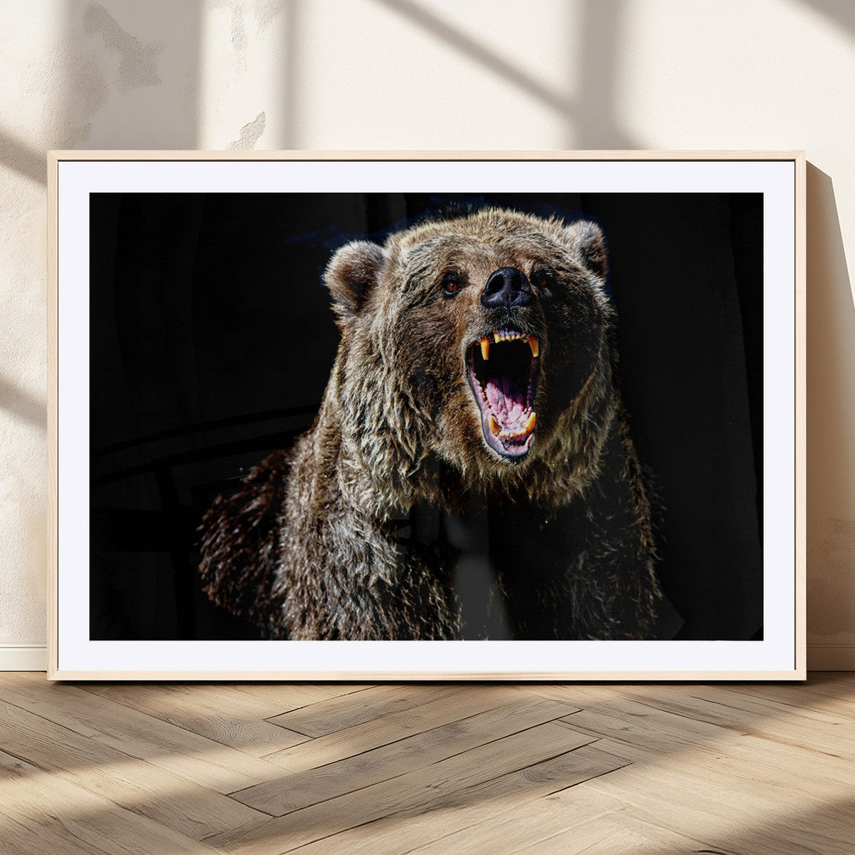 Grizzly Bear Canvas Print | Wildlife Wall Art for Cabin