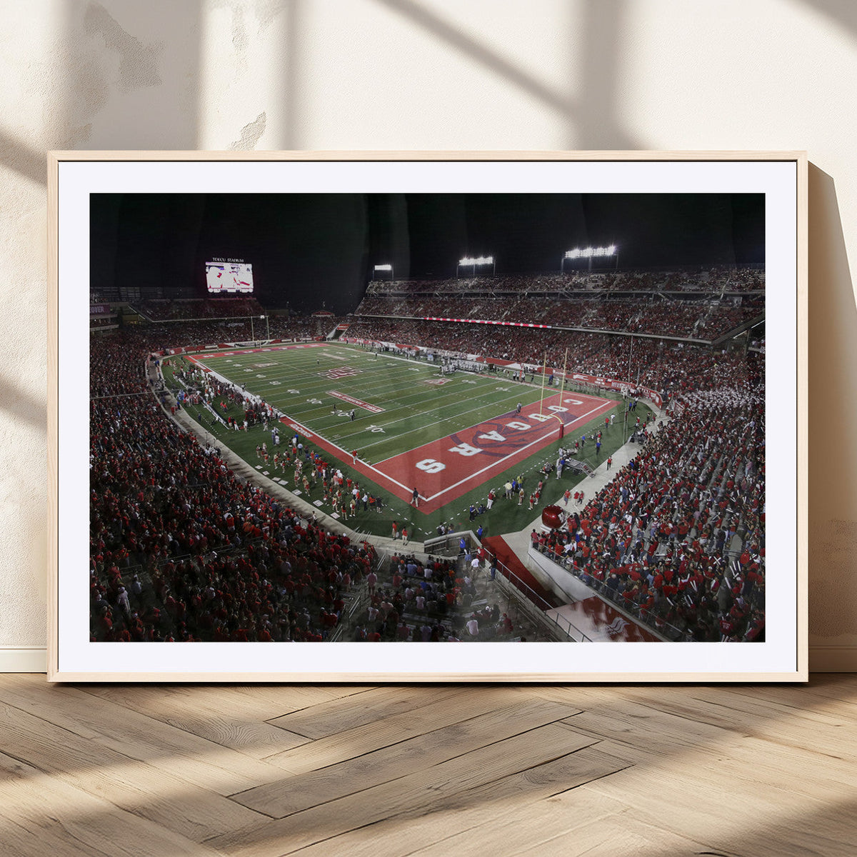 Houston Cougars Football Team Print - Houston TDECU Stadium