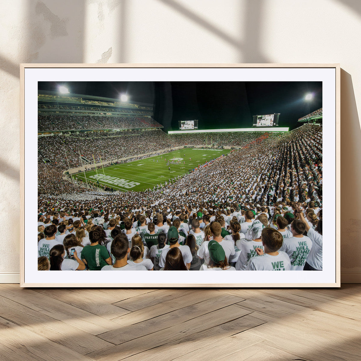 Michigan State Spartans Football Canvas Print - East Lansing
