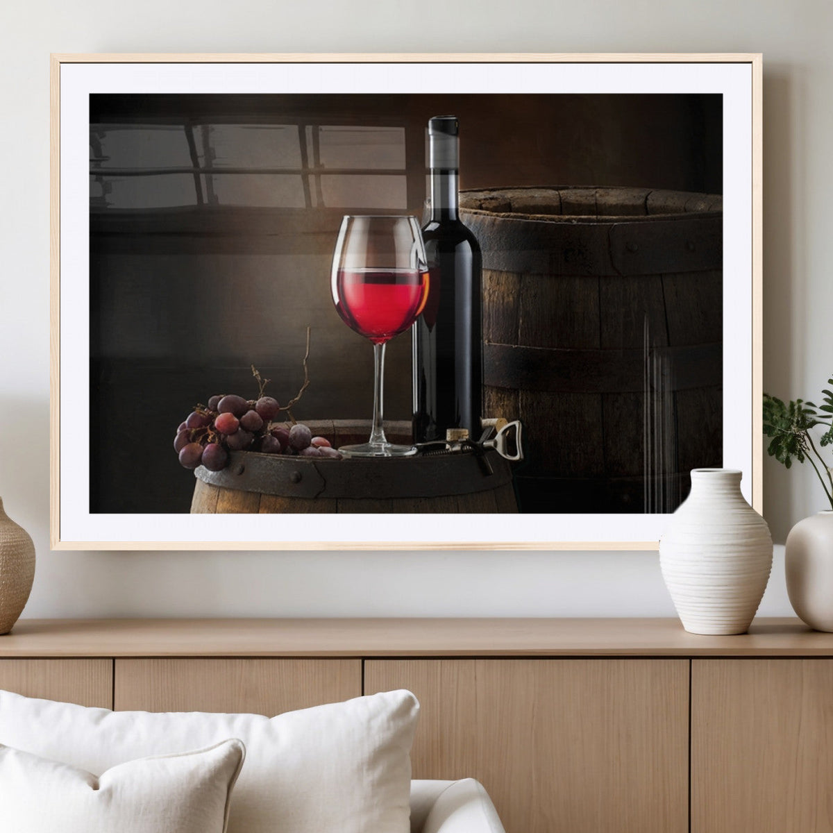 Red Wine and Bottle Canvas Print