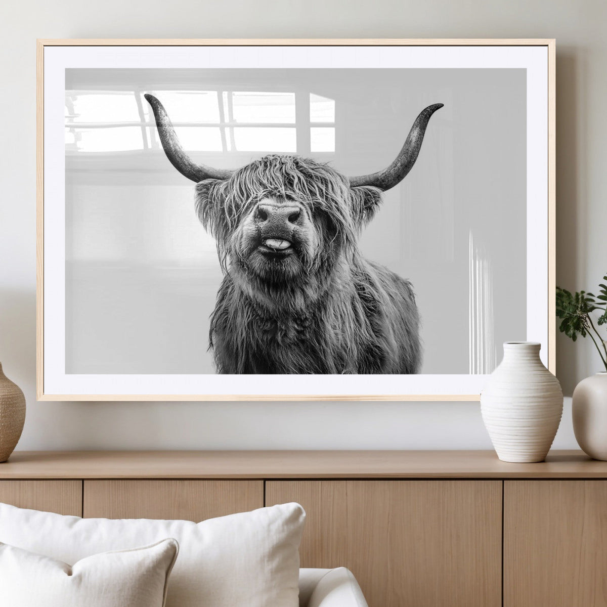 Fanny Scottish Highland Cow Cattle Art Print Farmhouse Wall