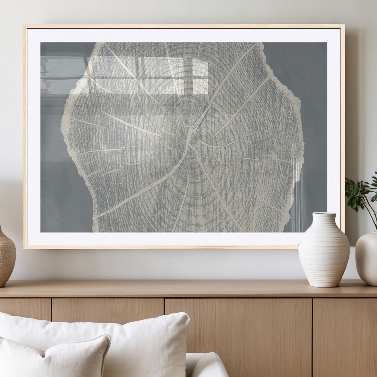 Abstract Tree Ring Wall Art Canvas Print – Nature-Inspired,