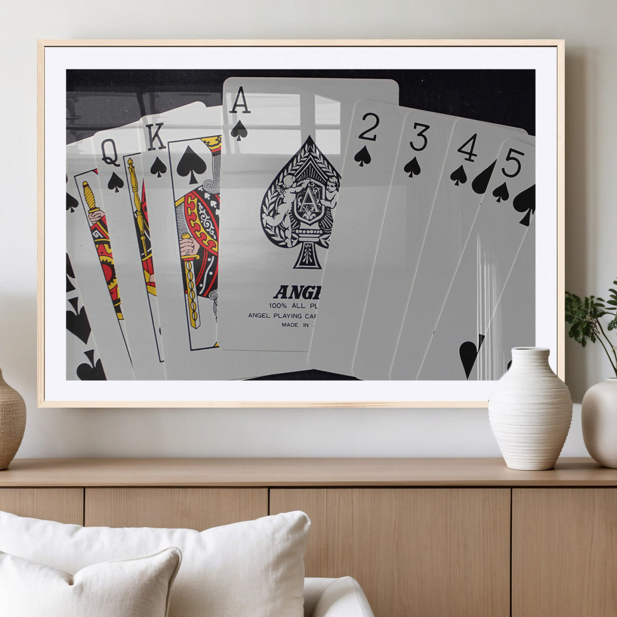 Poker Wall Art - Playing Cards Canvas Wall Art Print - Ace