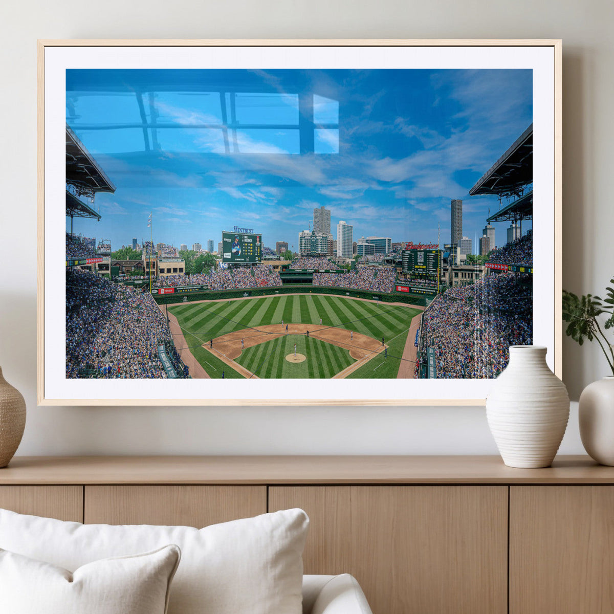 Wrigley Field Chicago Cubs Panoramic Art Multi-Piece Canvas