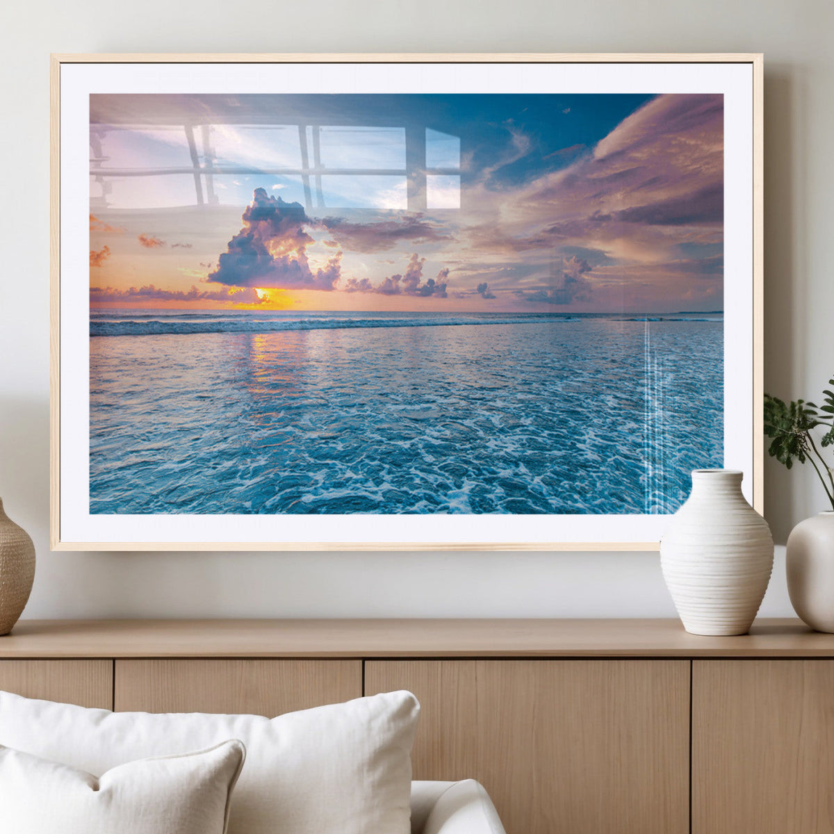 Ocean Sunset Canvas Wall Art Print – Tranquil Seascape