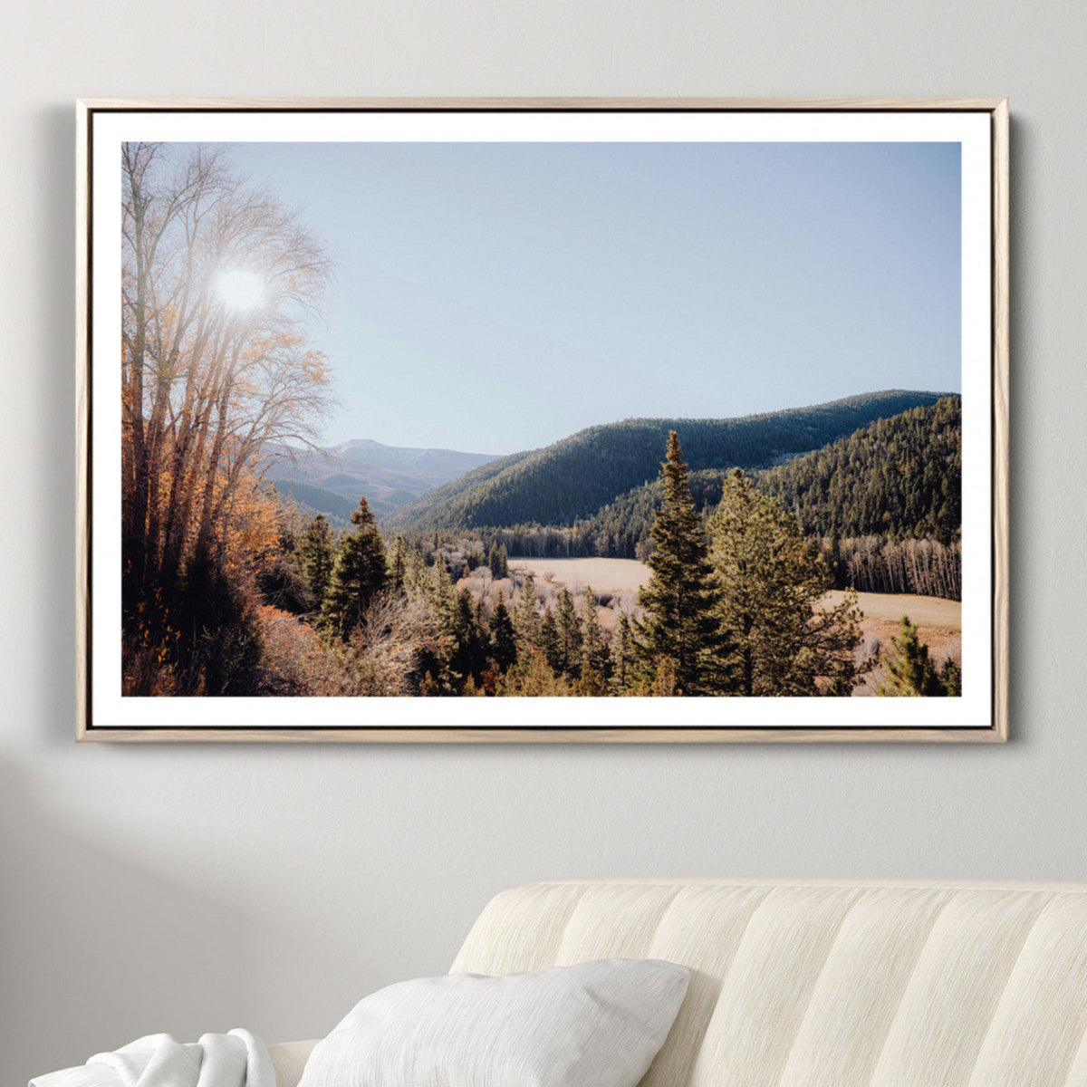 Rustic Landscape Wall Art Canvas Print – Serene Valley Scene