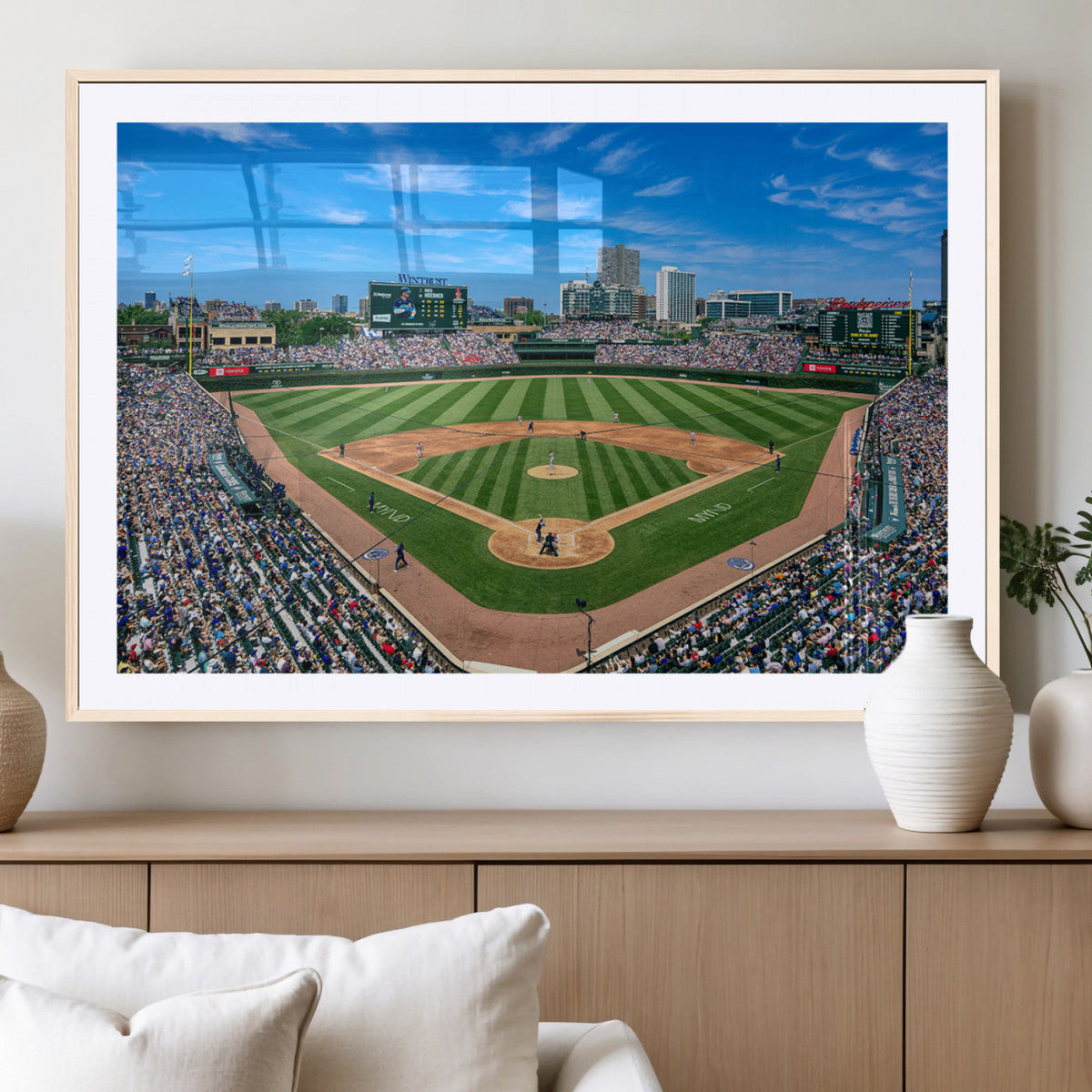 Wrigley Field Baseball Stadium Canvas Wall Art – Packed