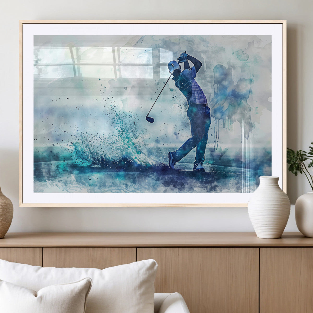 Golf Swing Wall Art Canvas Print - Sports-Inspired