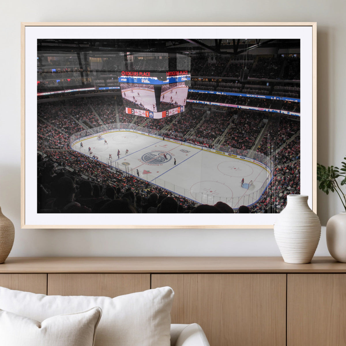 Rogers Place Edmonton Oilers Ice Hockey Stadium Wall Art,