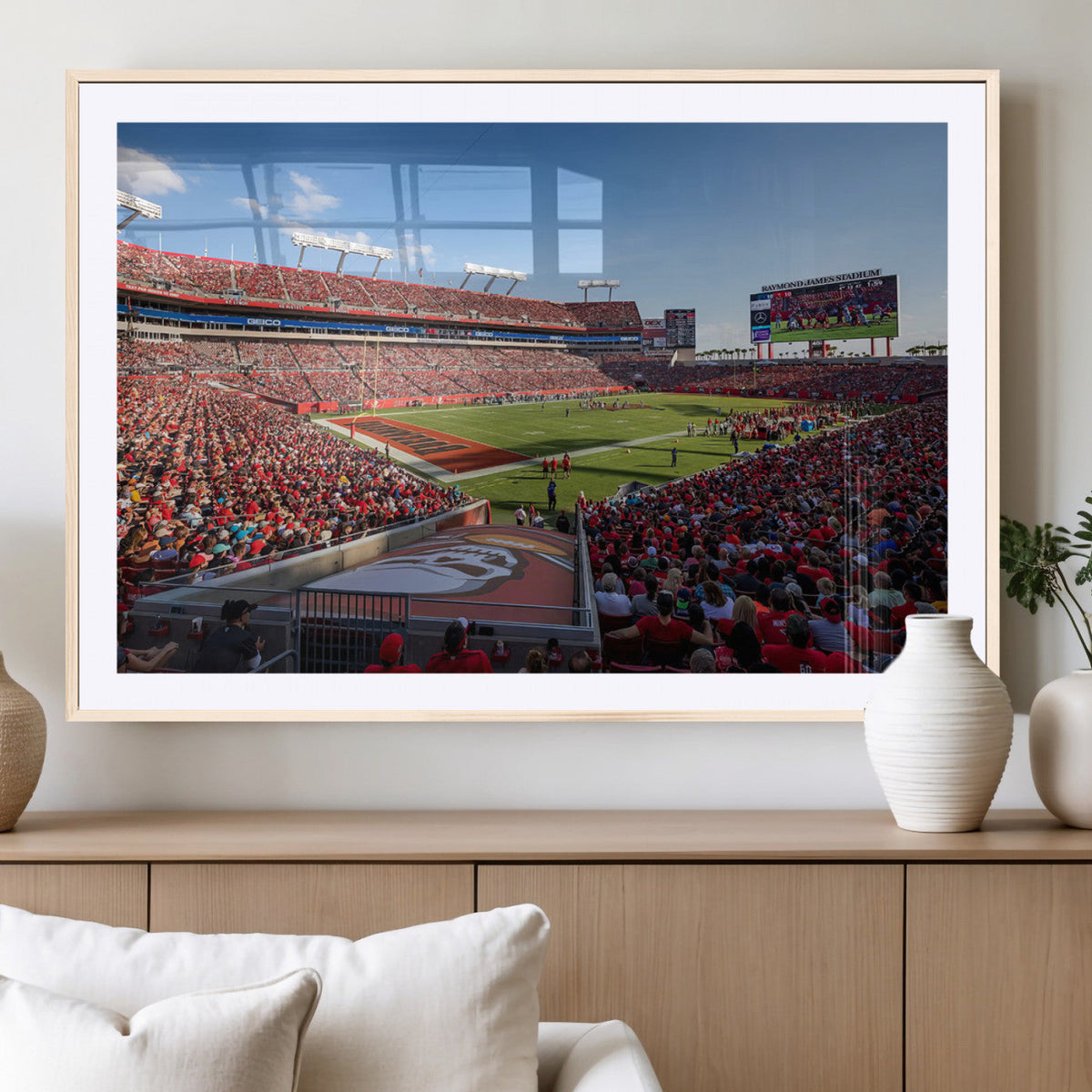 Florida Tampa Raymond James Stadium Wall Art Canvas Print -