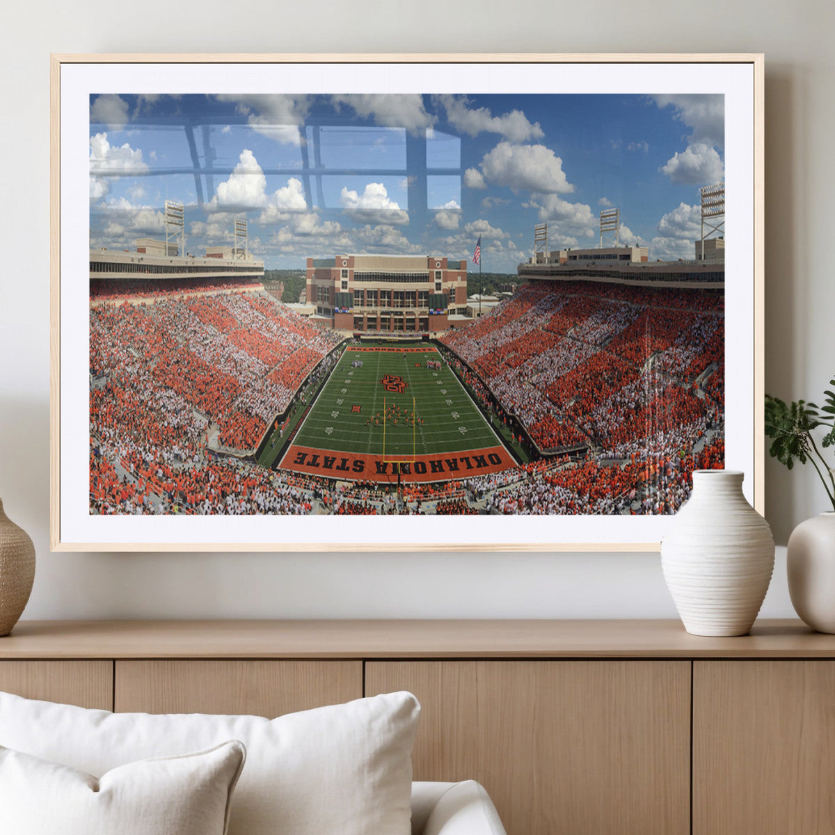 Oklahoma State Cowboys Football Team Print - Stillwater