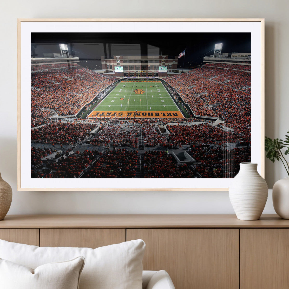 Oklahoma State Cowboys Canvas Print, Football Team Print -