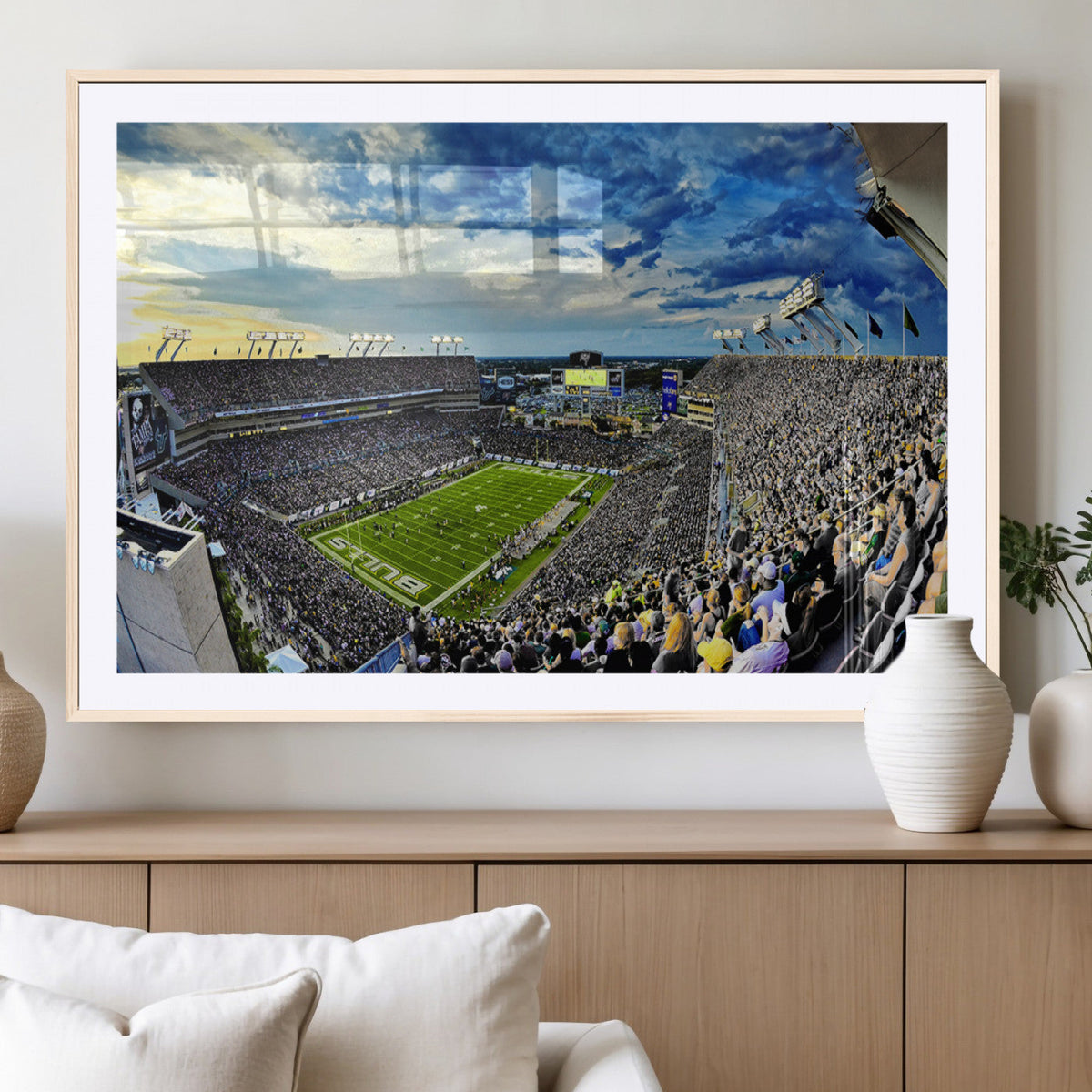 Framed USF Bulls Football Team Print - Tampa Raymond James
